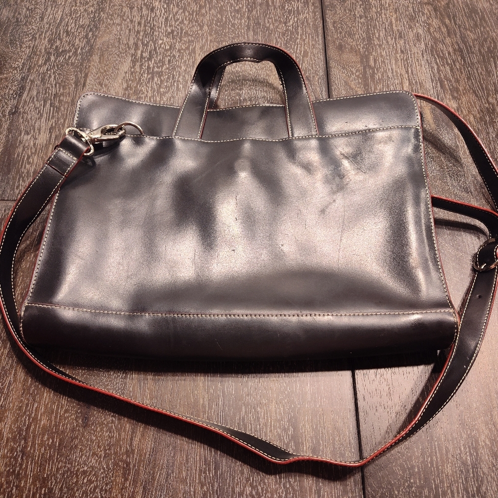 Lodis Black Leather Convertible Briefcase